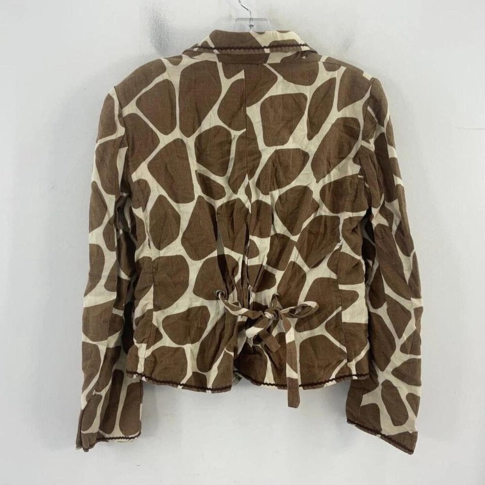 Moschino Cheap and Chic Giraffe Print Linen Blazer - Picture 3 of 3